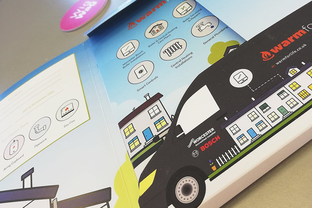 Warm for life custom a4 brochure