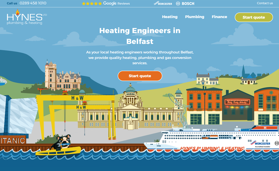 Bespoke tradesmen website design