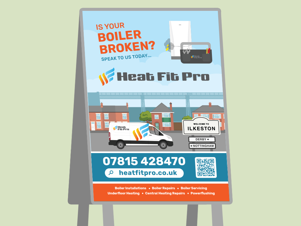 Heat fit pro custom advertising sign
