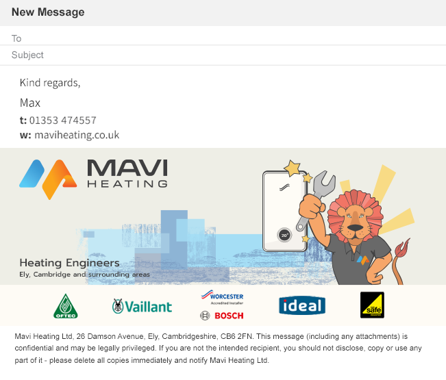 Professional email signature designs Mavi