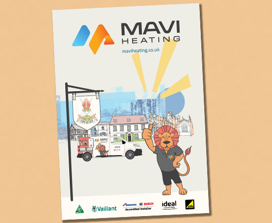 Mavi Heating A4 folder