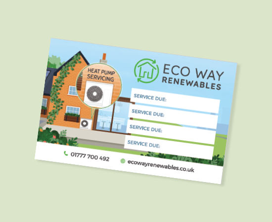 Heat pump service sticker design and print