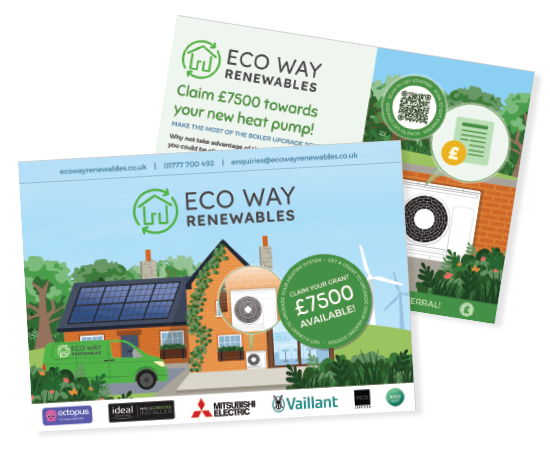 Professional postcards for installers Eco Way Renewables