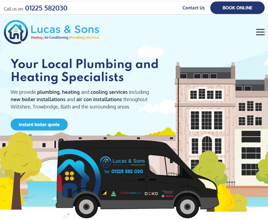 Bespoke website and branding design Lucas and Sons